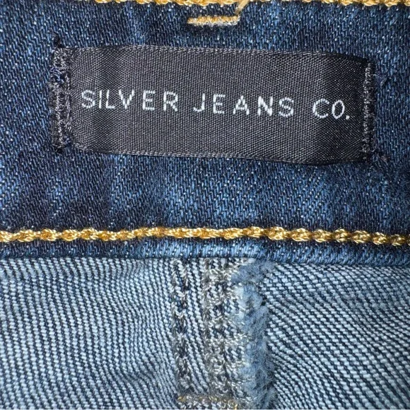 Silver Jeans Co Womens Boyfriend Dark Wash Relaxed Straight 34x29 - Picture 4 of 9